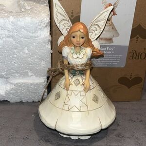 New Jim Shore Woodland Fairy Mushroom Skirt Figurine enesco